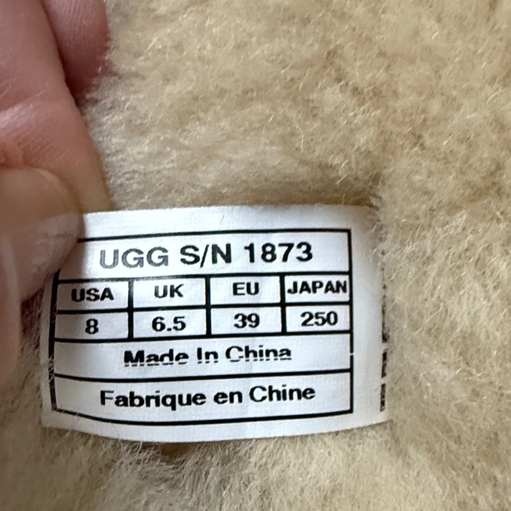 UGG Tan Winter Boots with Button Accents size 8